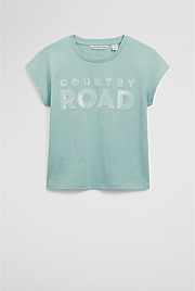 Organically Grown Cotton Sequin Logo T-Shirt
