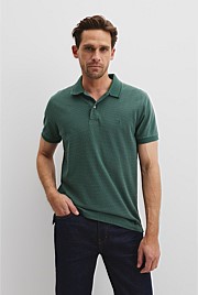 Australian Cotton Jacquard Polo