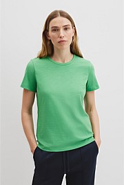 Australian Good Earth Cotton Slub Short Sleeve T-Shirt