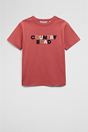 Organically Grown Cotton Boucle Logo T-Shirt