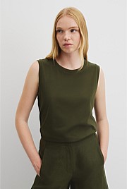 Australian Cotton Relaxed Crew Tank