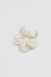 Satin Flower Scrunchie