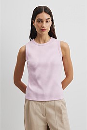 Australian Cotton Blend Fitted Rib Tank
