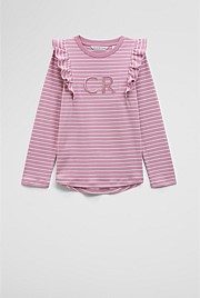 Australian Cotton Logo Frill T-Shirt