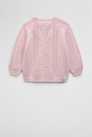Organically Grown Cotton Cord Knit Cardigan
