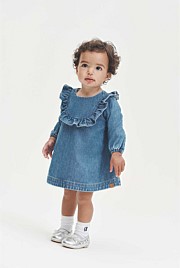 Denim Frill Dress