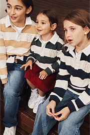 Organically Grown Cotton Block Stripe Rugby