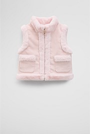 Reverse Faux Fur Vest