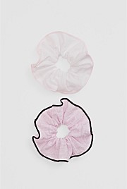 Gingham Scunchie Pack of 2