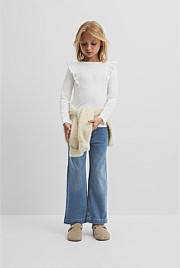 Long Sleeve Logo Frill T-Shirt