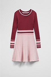 Placed Strap Knit Dress