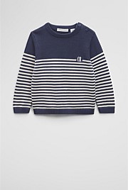 Stripe Country Road Logo Knit