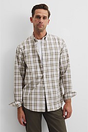 Regular Fit Cotton Check Shirt
