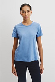 Australian Good Earth Cotton Slub Short Sleeve T-Shirt