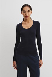 Cupro Rib Top