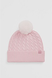Pom Cable Beanie