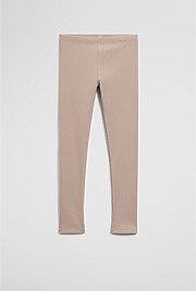Organically Grown Cotton Blend Solid Rib Legging