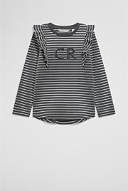Australian Cotton Logo Frill T-Shirt