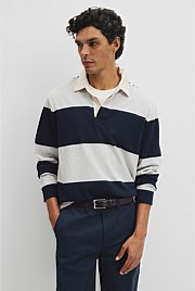 Australian Cotton Stripe Rugby Polo