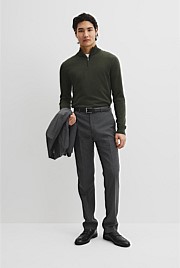Australian Merino Long Sleeve Vam Half Zip Knit