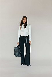 Draped Long Sleeve Shirt