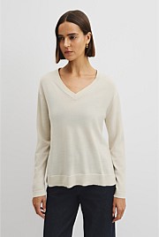 Lightweight Merino V-Neck Knit