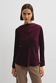 Draped Long Sleeve Shirt