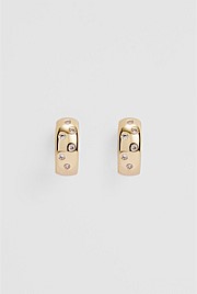 Mara Crystal Hoop Earring