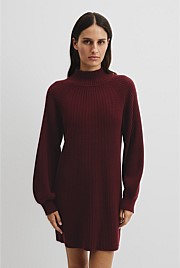Australian Cotton Blend Knit Mini Dress