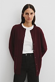 Compact Wool Longline Cardigan