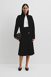 Australian Cotton Blend Knit Midi Skirt