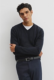 Merino Wool V-Neck Knit