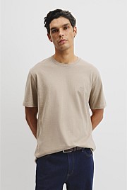 Brushed Melange Cotton T-shirt