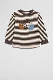 Organically Grown Cotton Leaf Logo Long Sleeve T-Shirt