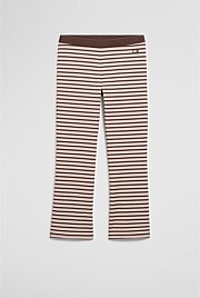 Organically Grown Cotton Blend Flare Rib Pant