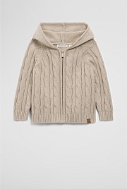 Hooded Zip Through Cardigan