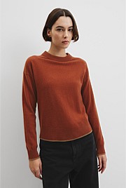 Tipped Crew Neck Knit