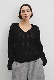 Australian Good Earth Cotton Long Sleeve Tape Knit