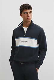 Australian Cotton Modern Logo Quarter Zip Sweat