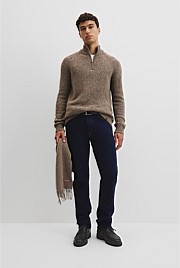 Merino Nep Quarter Zip Knit
