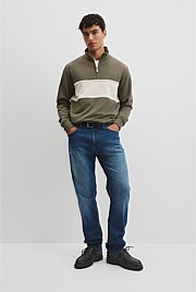 Australian Cotton Modern Logo Quarter Zip Sweat
