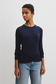 Jersey Wrap Top