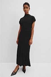 Drape Neck Dress