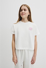 Teen Australian Cotton Short Sleeve Boxy Print T-Shirt