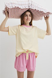 Teen Australian Cotton Short Sleeve Stripe Sleep Set