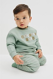 Australian Cotton Contrast Boucle Sweat