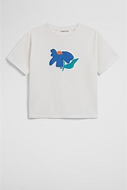Australian Cotton Short Sleeve Abstract Osize T-Shirt