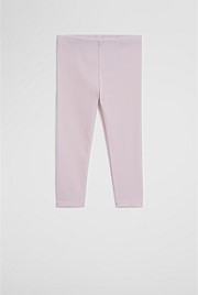 Organically Grown Cotton Blend Solid Rib Legging