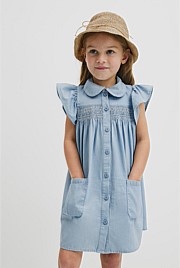 Organically Grown Cotton Short Sleeve Chambray Dress