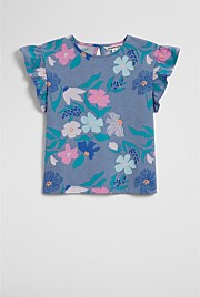 Australian Cotton Short Sleeve Yardage Print T-Shirt